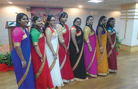 women dressed in saris - Malaysia