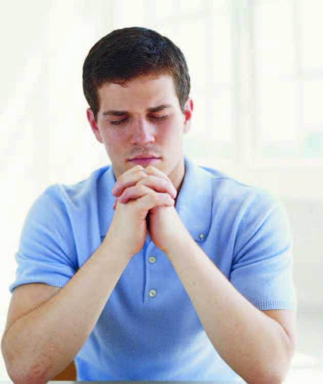 man praying