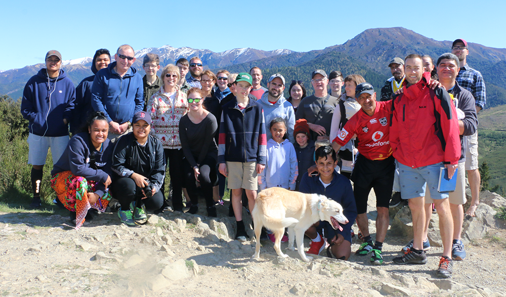 Brethren hiking near Hanmer Springs, New Zealand