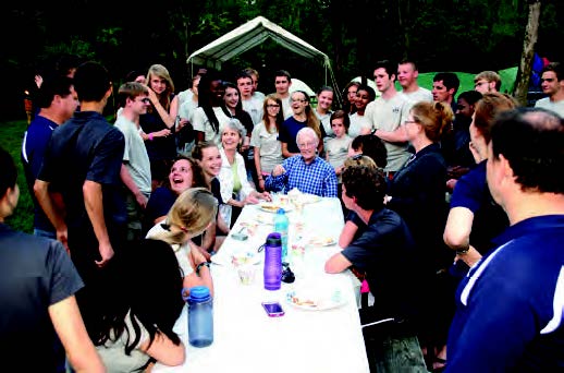 campers at table with Dr. Meredith