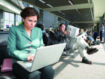 woman on computer