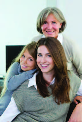 three generations of women