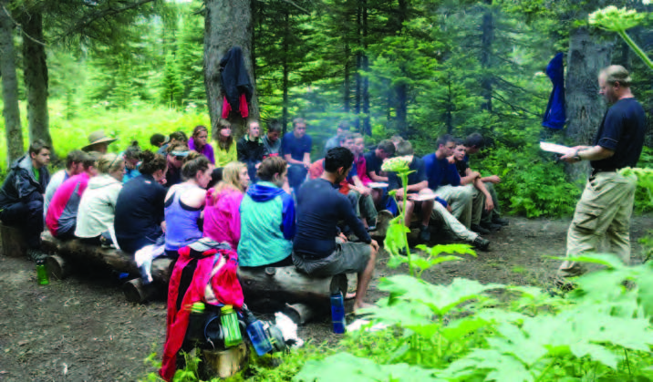 campers listening to instruction