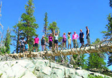 campers on bridge