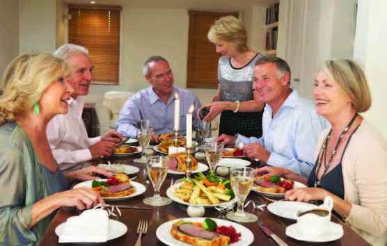 family at table