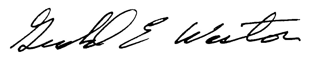 Gerald E. Weston signature