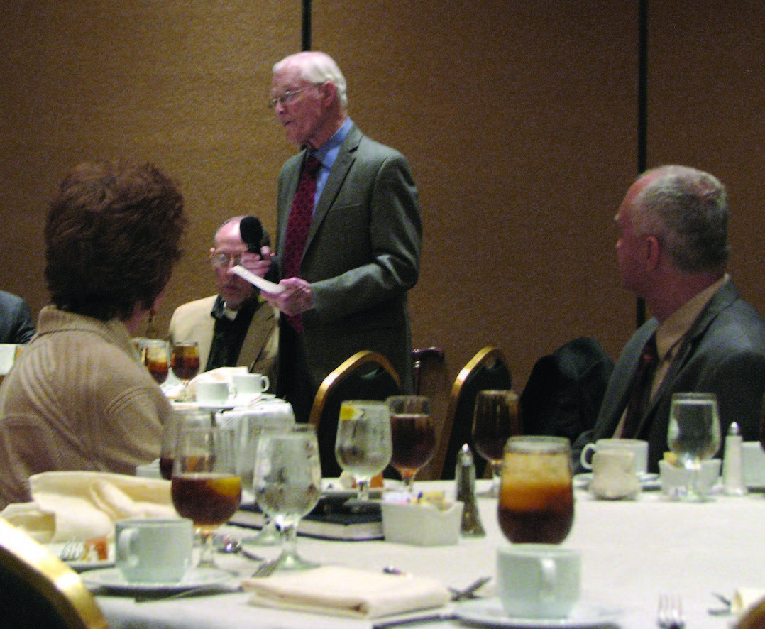 Dr. Meredith speaking at luncheon